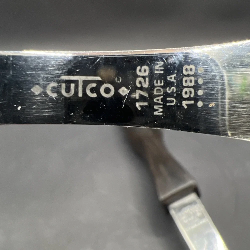 Vintage Cutco Utensils Lot of 2: 1712 Serving Spoon & 1726 Meat Turning Fork USA